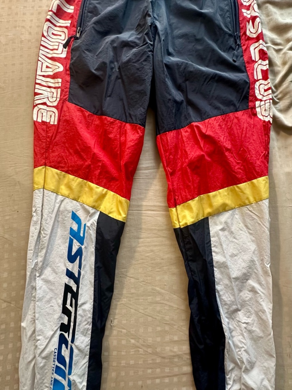 Billionaire Boys Club Multicolor Colorblock Nylon Polyester Logo Casual Pants L